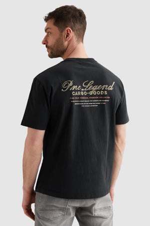 relaxed T-shirt met backprint grijs