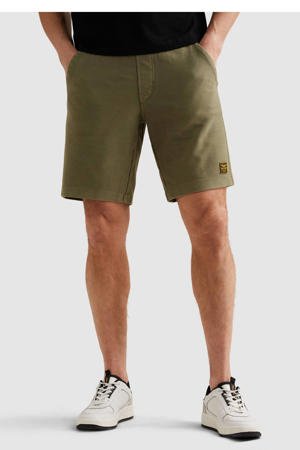 SKYGLIZER regular casual short donkergroen