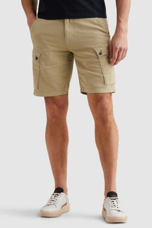 denim relaxed cargo short beige