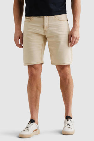 denim relaxed short beige
