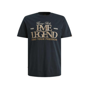 regular T-shirt donkerblauw