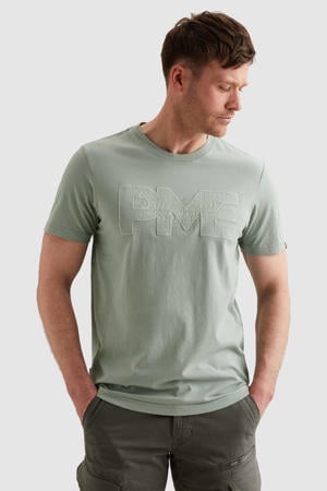 regular T-shirt broderie groen