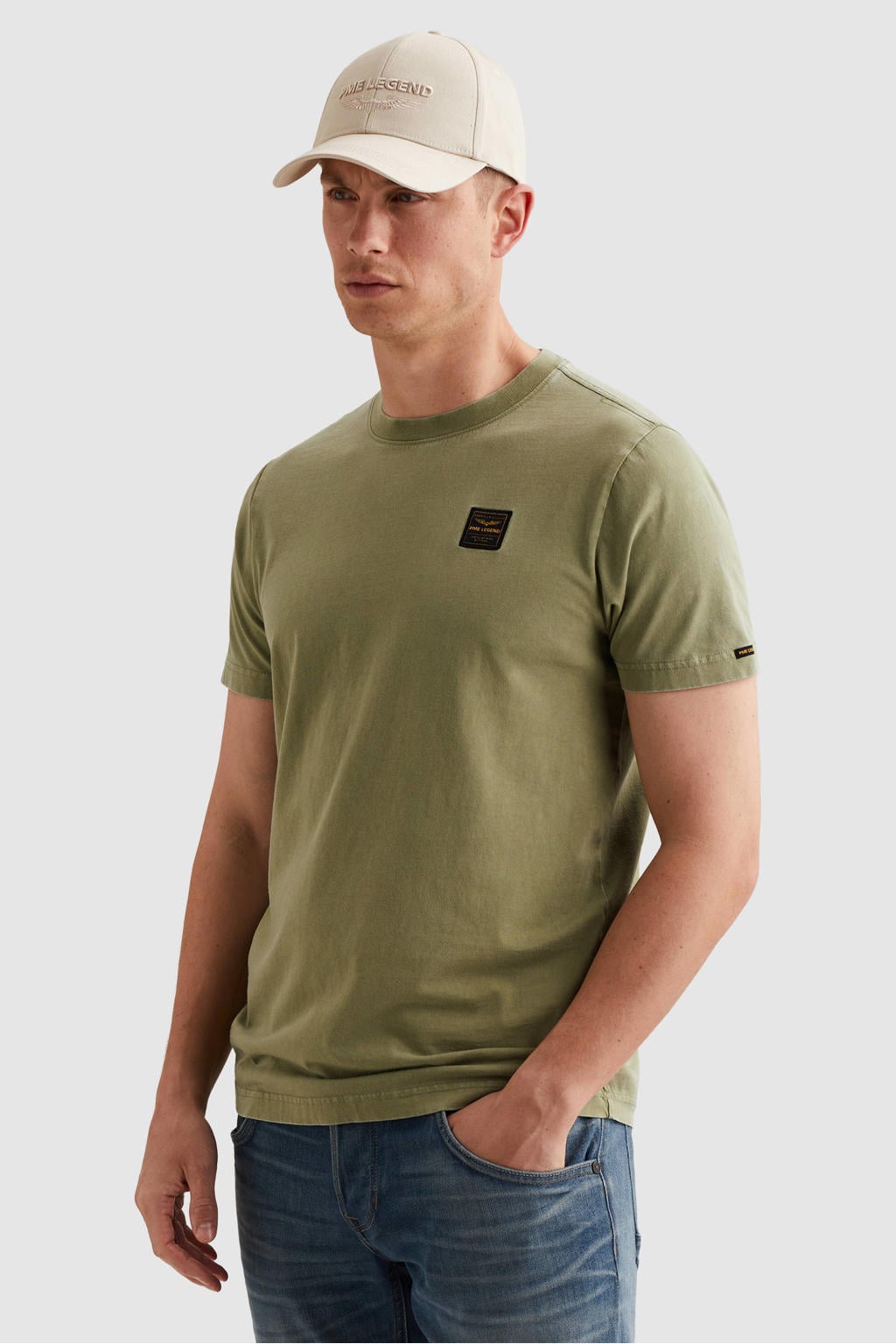 PME Legend regular fit T-shirt - mosgroen