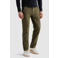PME Legend relaxed casual broek met linnen donkergroen