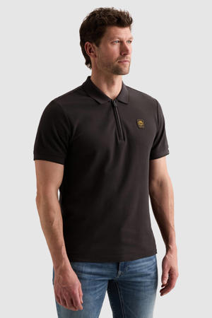 regular fit polo - donkerbruin