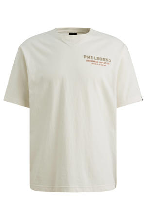 relaxed T-shirt met backprint ecru