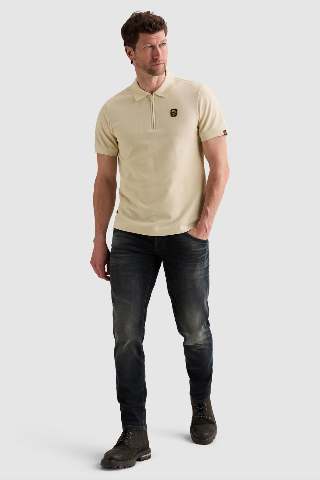 PME Legend regular fit polo - ecru