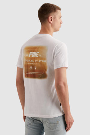 regular T-shirt met backprint wit