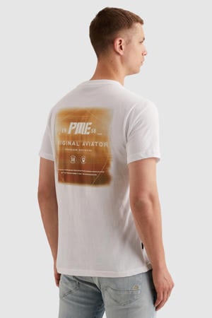 regular T-shirt met backprint wit