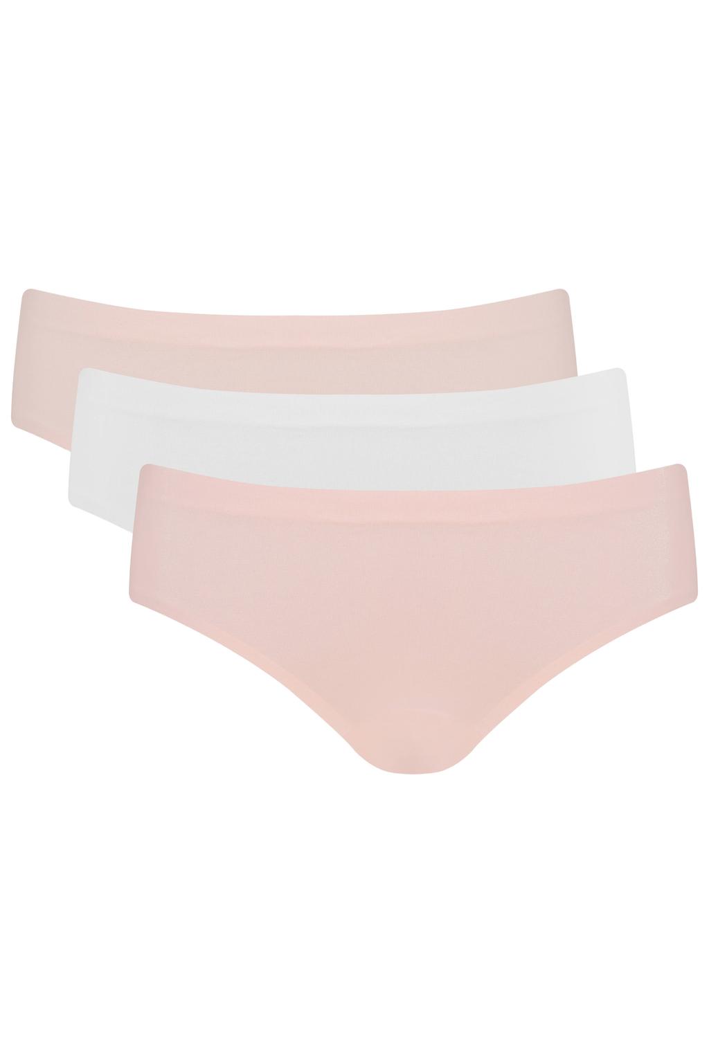 MAGIC Bodyfashion seamless slips - roze/wit (set van 3)