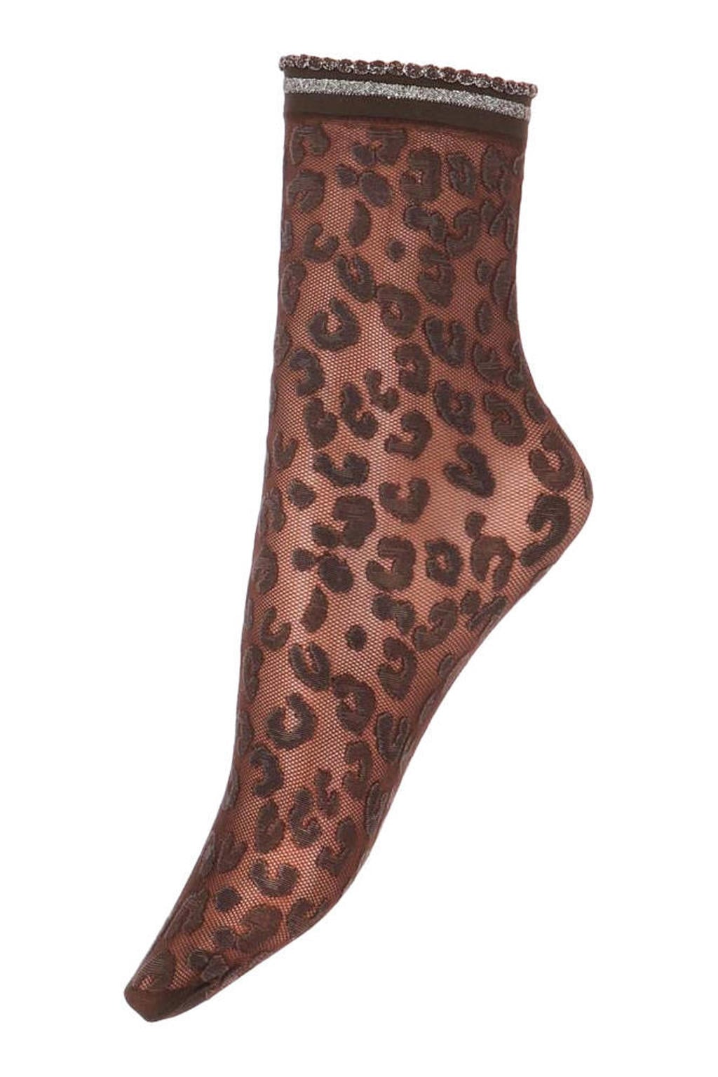 Marcmarcs pantysokken Tulle Leopard 30 denier bruin
