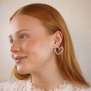 thumbnail: Abrazi gold plated oorbellen Victoria met parels goudkleurig