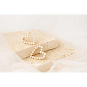 thumbnail: Abrazi gold plated oorbellen Victoria met parels goudkleurig