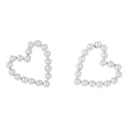 thumbnail: Abrazi gold plated oorbellen Victoria met parels goudkleurig
