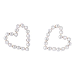 gold plated oorbellen Victoria met parels goudkleurig