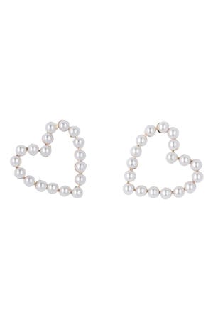 gold plated oorbellen Victoria met parels goudkleurig