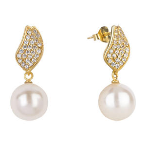 gold plated oorbellen Violet