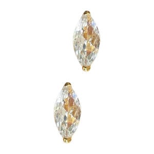 gold plated oorbellen Navette