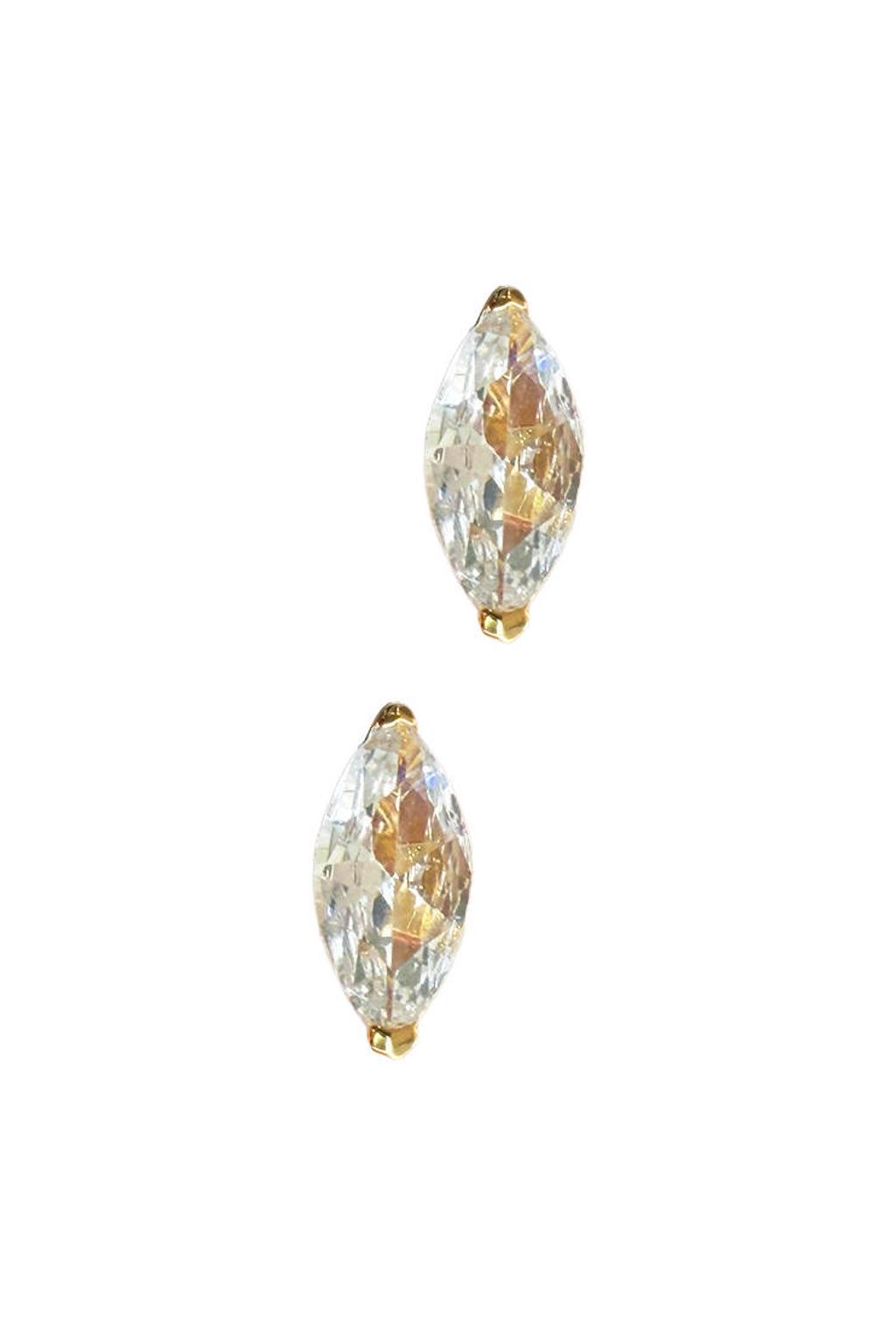 Abrazi gold plated oorbellen Navette