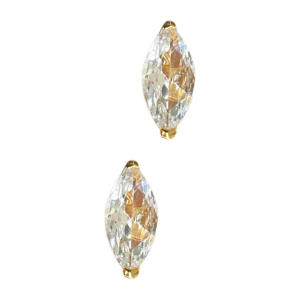 gold plated oorbellen Navette