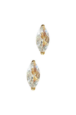 gold plated oorbellen Navette