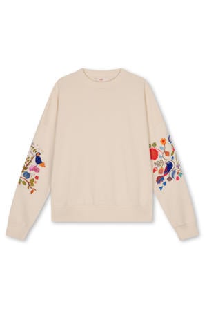sweater broderie beige