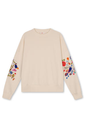 sweater broderie beige