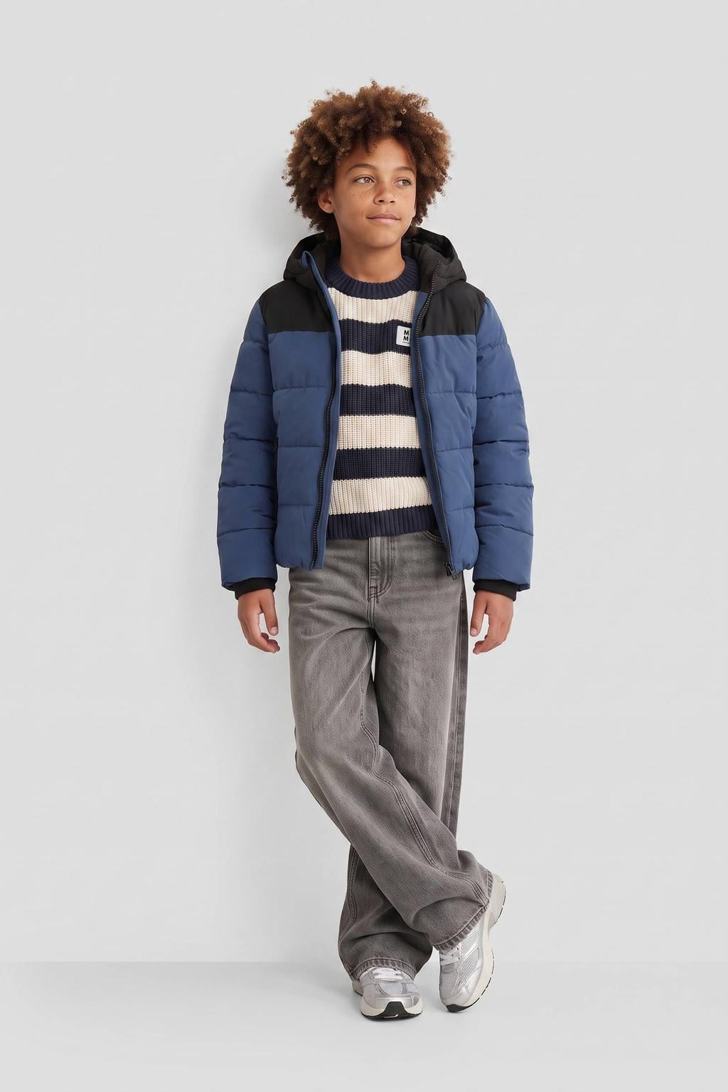 Me & My Monkey winterjas - blauw/zwart