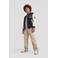 Me & My Monkey baseball jacket met tekst - donkerblauw/wit