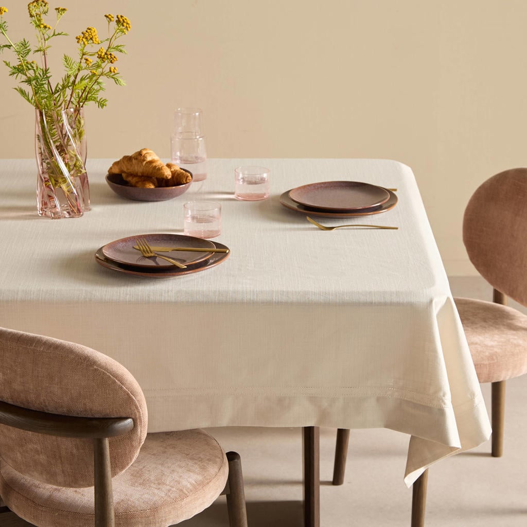 NOUS Living katoenen tafelkleed Lina - ecru