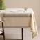 NOUS Living katoenen tafelkleed 250x150 cm - zand/groen