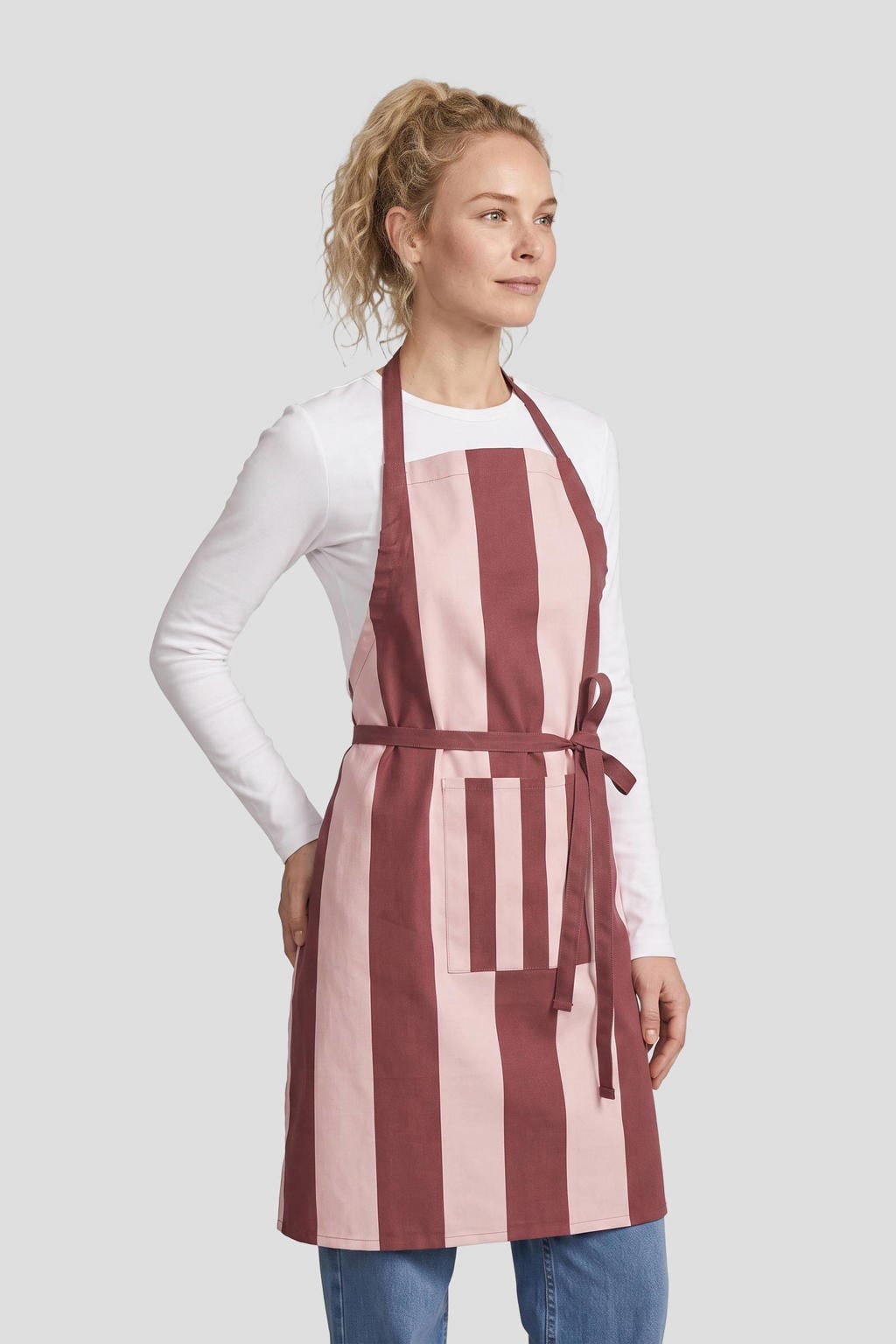 NOUS Living katoenen schort Tess - roze