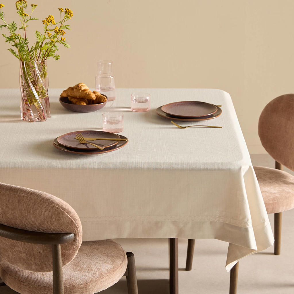 NOUS Living katoenen tafelkleed Lina - ecru