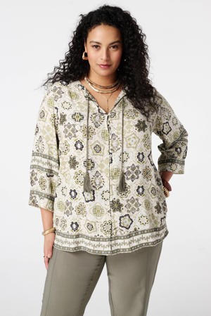 gebloemde blouse