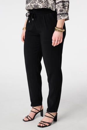 tapered high waist broek zwart