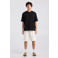 America Today relaxed casual short met linnen ecru
