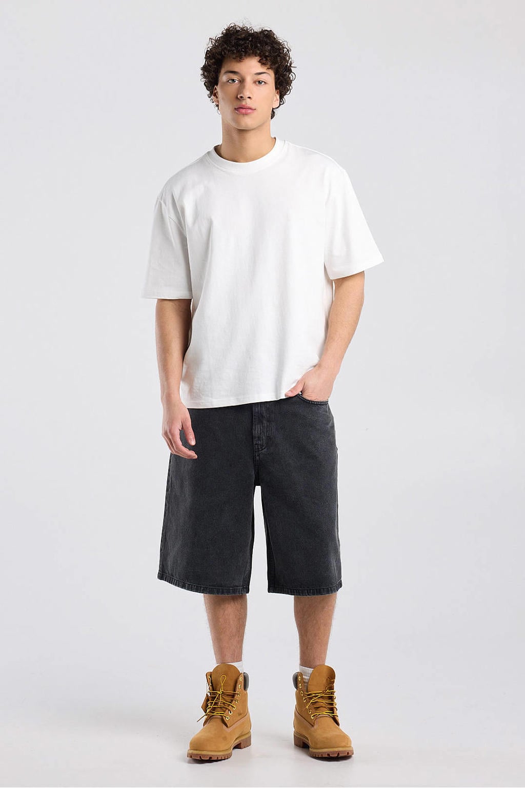 America Today baggy short black denim