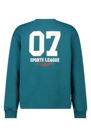 thumbnail: America Today sweater met backprint petrol
