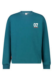 thumbnail: America Today sweater met backprint petrol