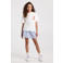 America Today gestreepte korte rok blauw