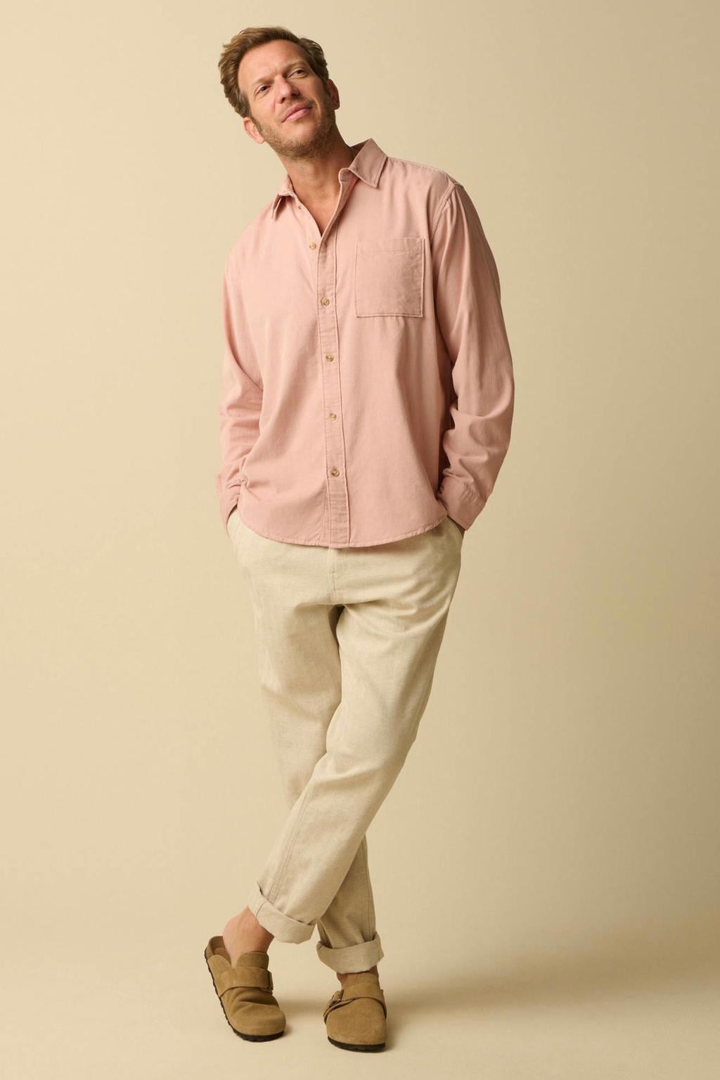 Sissy-Boy regular casual overhemd lichtroze
