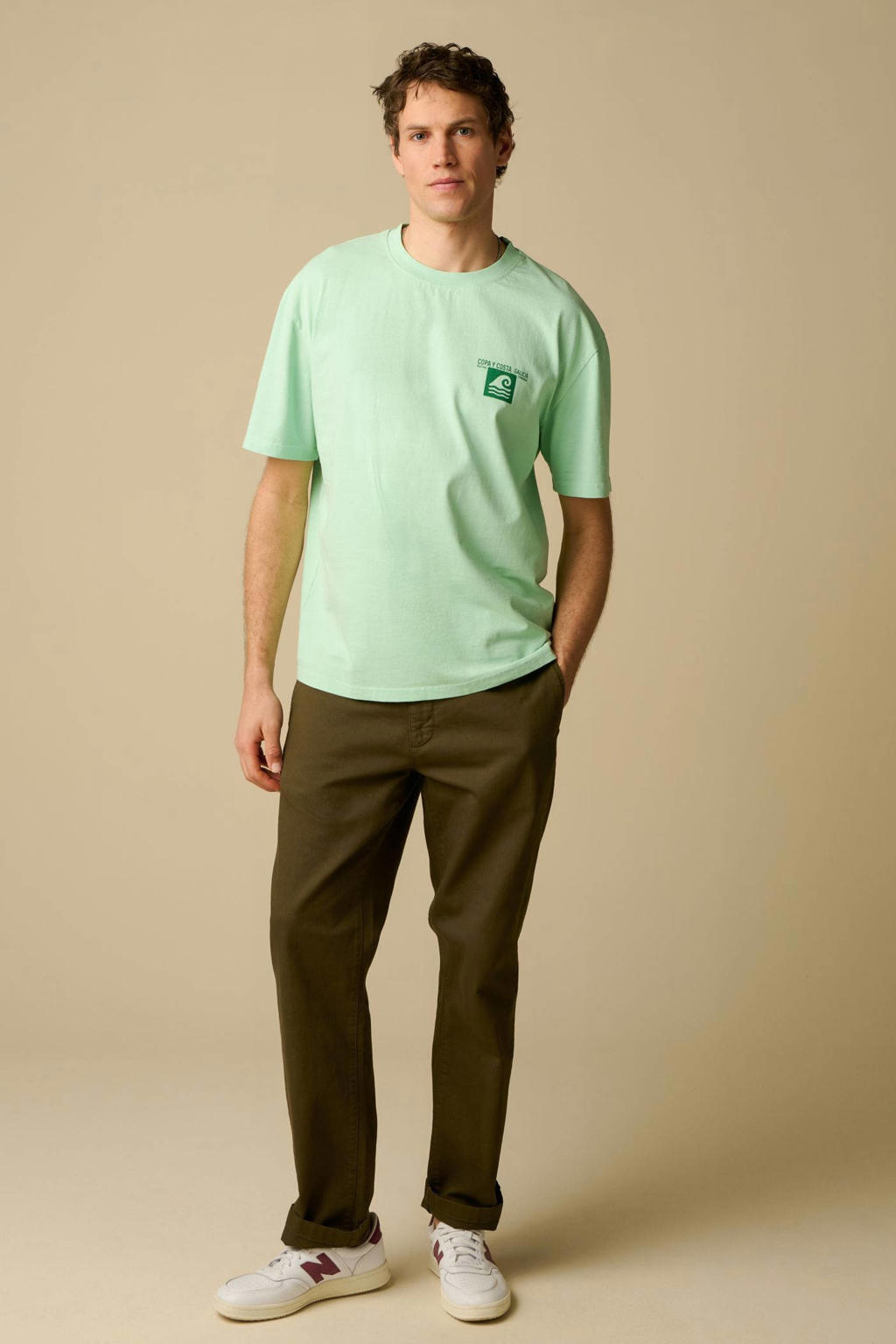 Sissy-Boy regular T-shirt met backprint groen