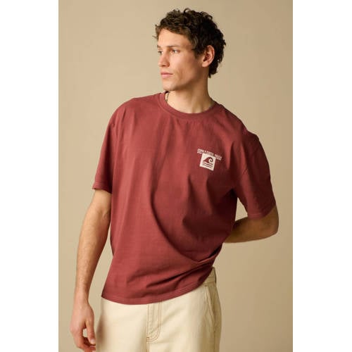 Sissy-Boy regular T-shirt met backprint donkerrood afbeelding