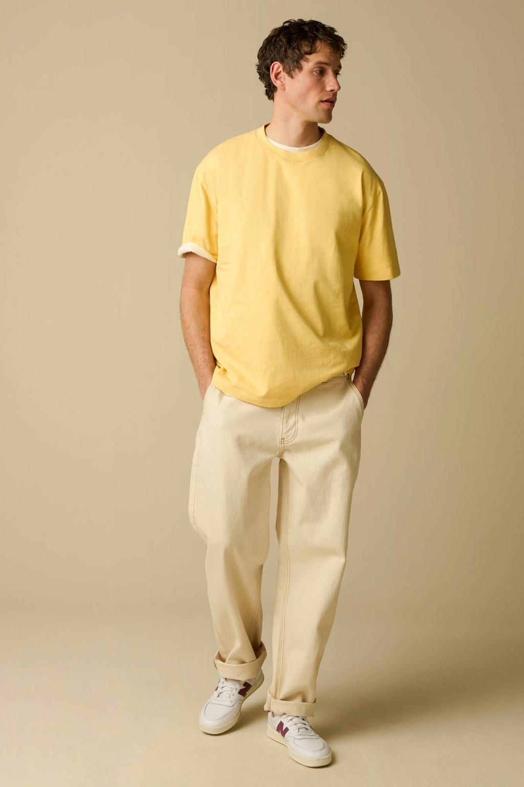 Sissy-Boy regular T-shirt met backprint geel