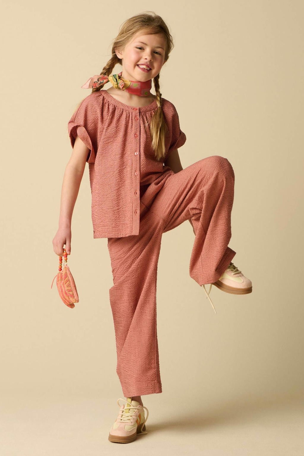 Sissy-Boy blousetop met krijtstreep donkerrood