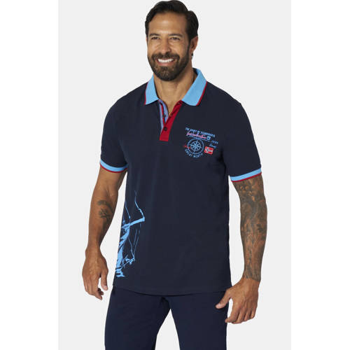Jan Vanderstorm oversized polo DILAN donkerblauw afbeelding