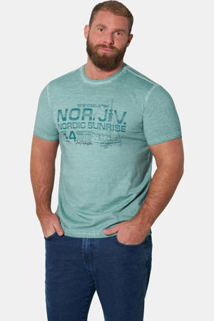 +FIT Collectie regular T-shirt ADRITAR groen