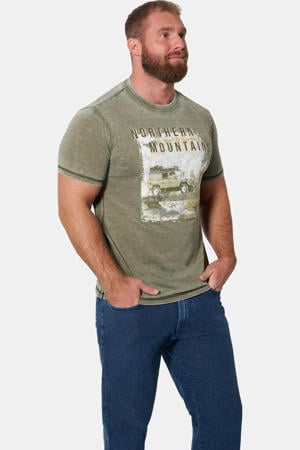 +FIT Collectie regular T-shirt RASIK olijfgroen