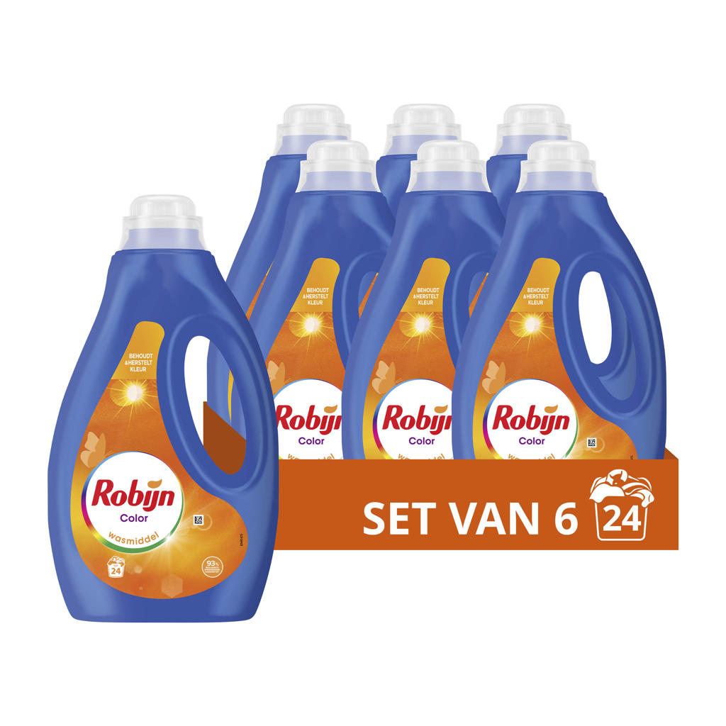 Robijn Color vloeibaar wasmiddel - 6 x 24 wasbeurten - 144 wasbeurten