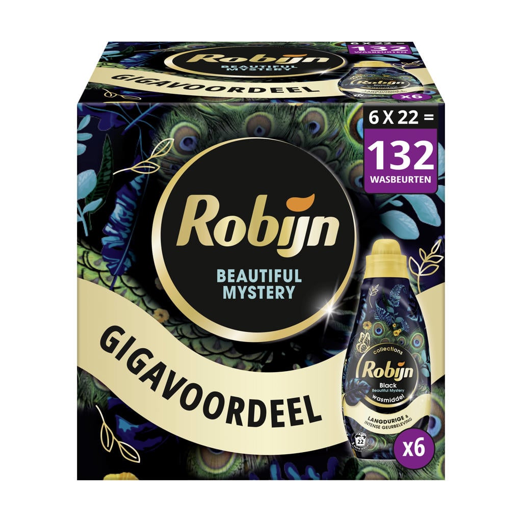 Robijn Klein & Krachtig Collections Beautiful Mystery vloeibaar wasmiddel - 6 x 22 wasbeurten